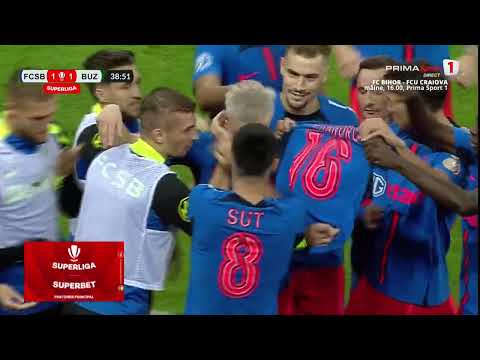 REZUMAT: FCSB - Gloria Buzău 3-2. Dublă Tavi Popescu, gol Bîrligea, dar emoţii pe final