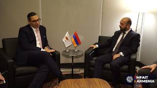 Встреча министра иностранных дел и международной торговли Армении с министром иностранных дел Кипра