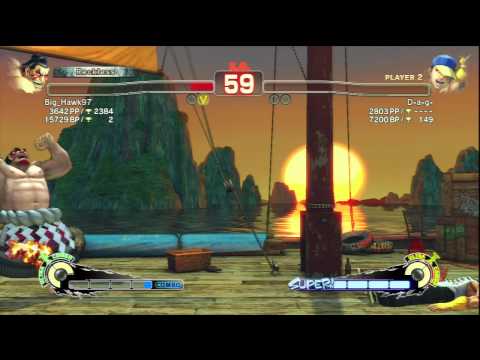 Big_Hawk97 (E.Honda) Vs D-a-g- (Yun) SSF4 AE Ranked Matches - PSN