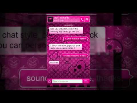 Pink Halloween Go SMS Theme Video