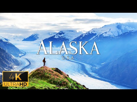 FLYING OVER ALASKA (4K Video UHD) - Calming Piano Music With Beautiful Nature Video For Relaxation