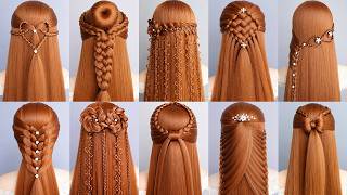 Discover 10 Stunning Hairstyles for Any Party | Easy & Unique Hairstyles | Half Up Half Down Braids