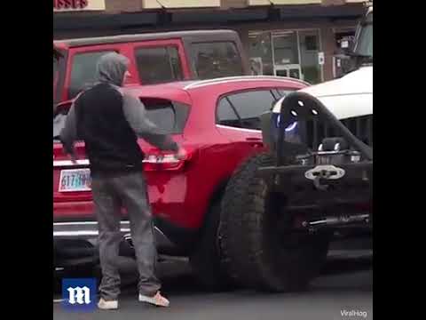 This is what you get for parking badly