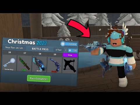 Unlocking *ALL TIERS* of the MM2 Christmas Battlepass!