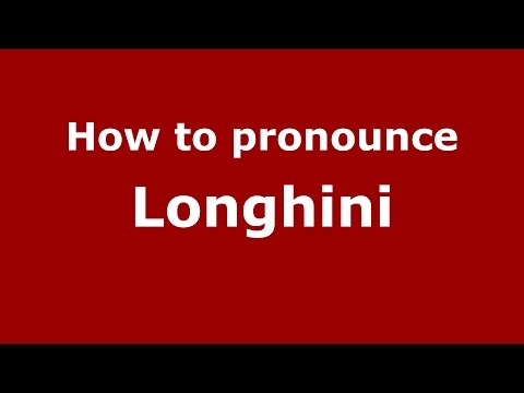 How to pronounce Longhini (Spanish/Argentina) - PronounceNames.com