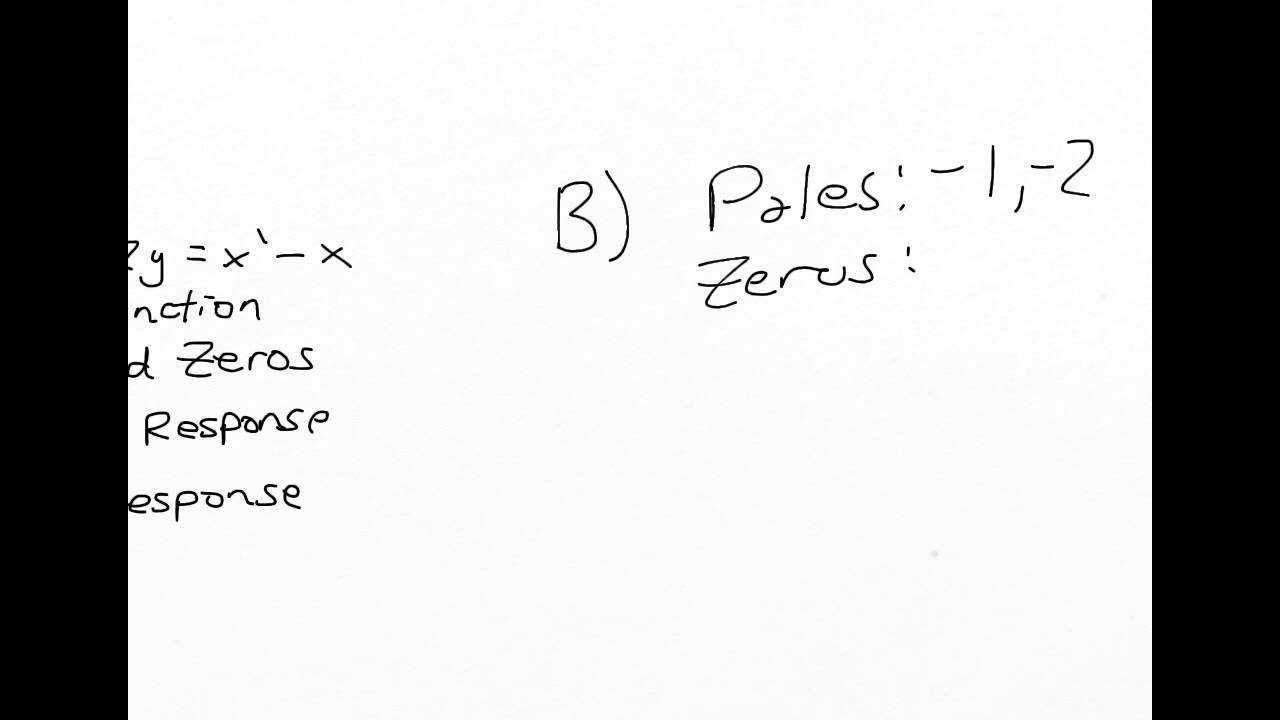 Finding Transfer Function and other things from Differential Equation