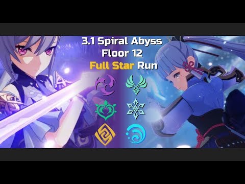3.1 Spiral Abyss Floor 12 Ayaka Freeze Keqing Aggravate Full Star Clear