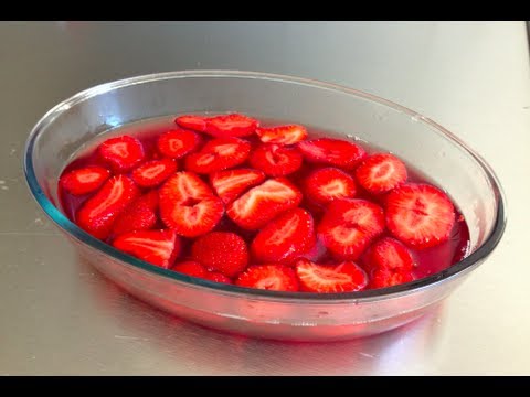 Gelatina con fresas
