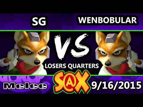 S@X 115 - SG (Fox) Vs. Wenbobular (Fox) SSBM Losers Quarters - Smash Melee
