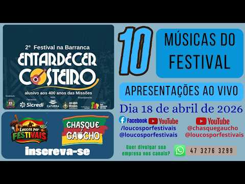 Músicas do 2º Festival Entardecer Costeiro, realizado no município de Porto Xavier/RS.
