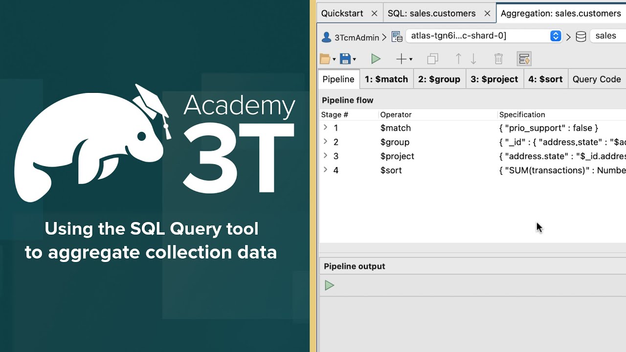 MongoDB 201:  Lesson 6, Exercise 2 » Using the SQL Query tool to aggregate collection data