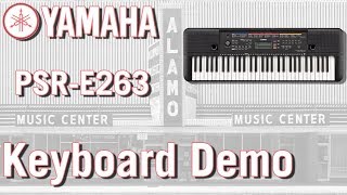 Video thumbnail for Yamaha PSR-E263 Demo by Alamo Music Center