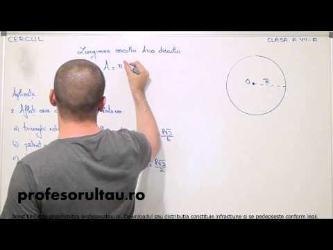 25   cls7   Cercul   lungimea cercului aria discului   exercitii   partea 2