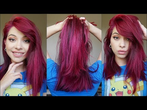 How I Dye My Hair Magenta / Burgundy Red
