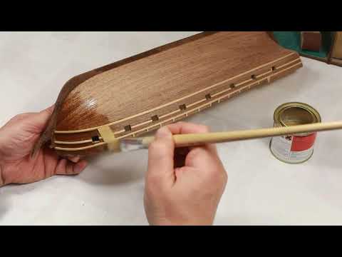 CASCO-32- Como barnizar el casco. HMS BEAGLE - Modelismo Naval
