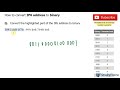 How To Convert IP6 Address To Binary