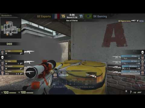 SK FALLEN INCREDIBLE 4K AWP vs G2 Cache @ ESL PRO LEAGUE FINALS