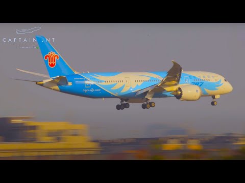上海虹橋国際空港からの美しい国内線到着 |中国で最も人気のある通信会社 |