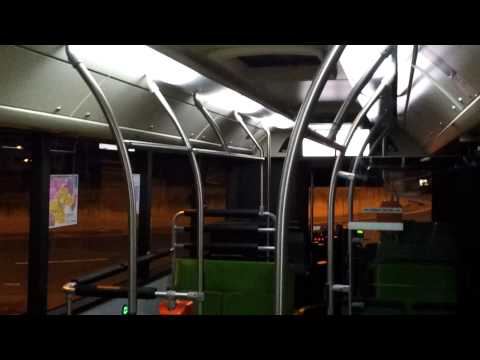 Fahrt mit Hybridbus 77 der VBL von Horw Zentrum via Spitz zur Garage Heggli.