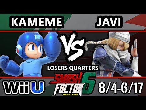 Smash Factor 6 Smash 4 - DNG | Kameme (Mega Man) Vs. HY | 6S Javi (Sheik) Wii U Losers Quarters