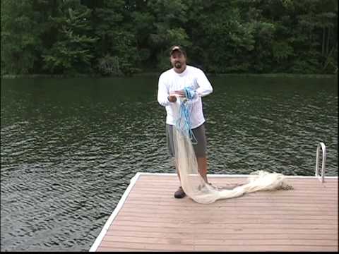 SUPER EASY Cast Net Instructions. How to Throw a Cast Net NO TEETH! CUBAN LOAD