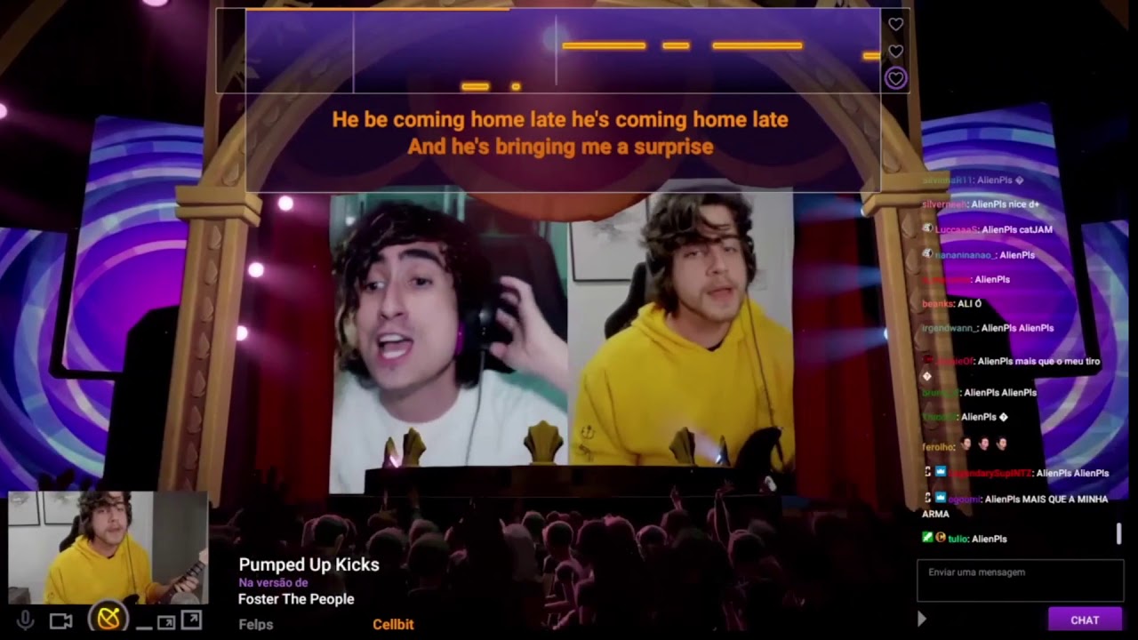 cellbit e felps cantando pumped up kicks