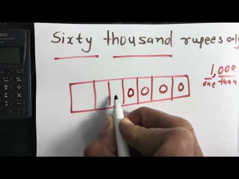 sixty thousand rupees only  | 60,000 Spelling hindi english | Hindi