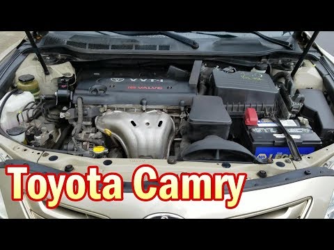 Location of parts under hood Toyota Camry 2006-2011
