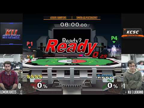 KSCS @ KU SSBM - LemonJuices (Fox) Vs. KU | Liekand (Marth) Losers Quarters