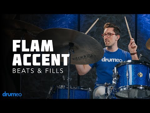 How To Play A Flam Accent On The Drums - Drum Rudiment Lesson