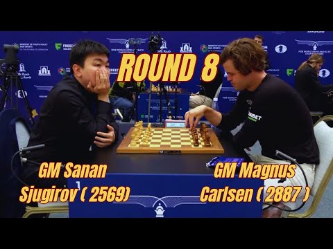 GM Sanan Sjugirov (2569) - GM Magnus Carlsen  (2887) | Round 8 FIDE World Blitz 2023