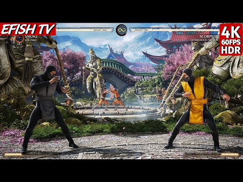 MK95 Smoke vs MK95 Scorpion (Hardest AI) - Mortal Kombat 1