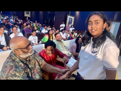 Srisha with music maestro Keeravani at LMA Global workshop  2025 by Ramachary Garu