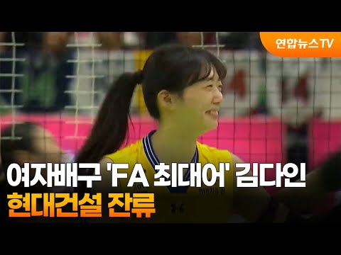 여자배구 'FA 최대어' 김다인, 현대건설 잔류