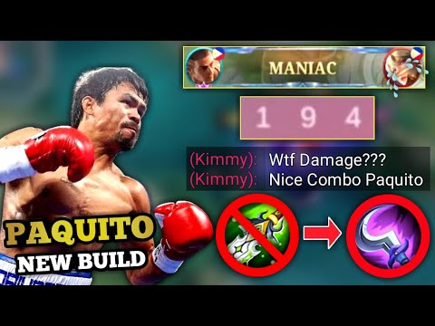 PAQUITO MANIAC 5 MINUTES😱 Best Build Top 1 Global Paquito Gameplay - Mobile Legends