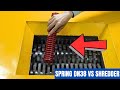 Spring DN38 Vs Shredder Shredding Things Crushing Metal Satisfying ASMR Video