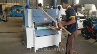 Máy ép cán vân gỗ ( ép sớ gỗ 2 mặt )