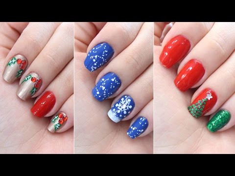 3 Decorações de unhas para o natal