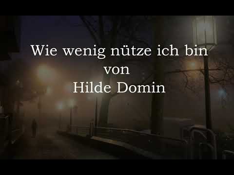 Ulrich Maiwald spricht: " Wie wenig nütze ich bin" ein Gedicht von Hilde Domin
