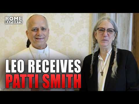 Pope Leo XIV receives American singer Patti Smith at the Vatican