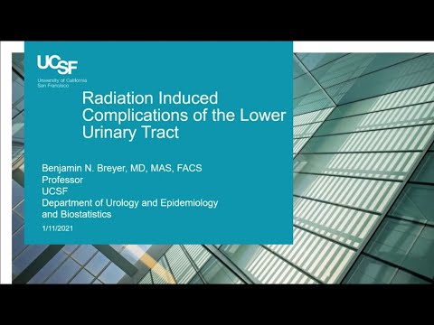 1.11.2021 Urology COViD Didactics - Radiation Induced Complications of the Lower Urinary Tract