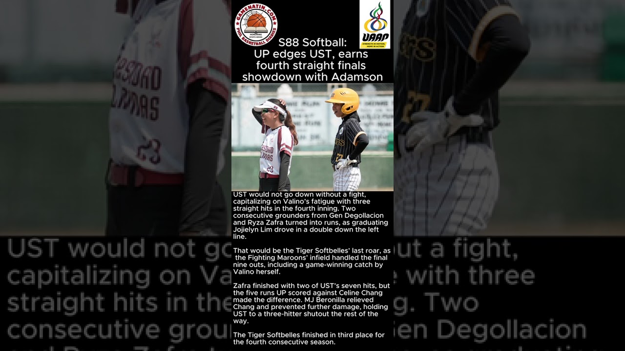 UAAP Women's Softball:  UP prevails over UST to move to Finals vs Adamson