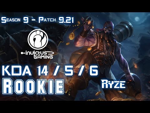 IG Rookie RYZE vs TRISTANA Mid - Patch 9.21 EUW Ranked