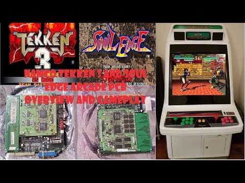NAMCO TEKKEN 3 AND SOUL EDGE ARCADE PCB OVERVIEW AND GAMEPLAY