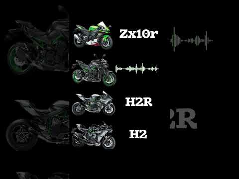 Kawasaki  ninja h2r vs zx10r vs H2 vs z900 exhaust sound 😱🤯 #h2r #h2 #zx10r #z900