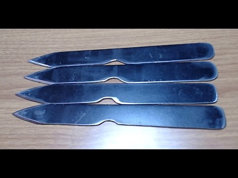Four Homemade Throwing Knives