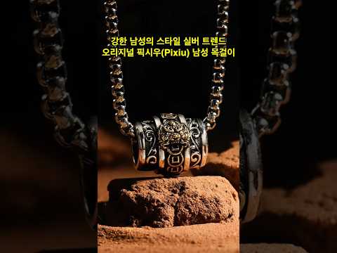 강한 남성의 스타일 실버 트렌드 오리지널 픽시우 남성 목걸이 영상 썸네일