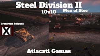 Steel Division II Men of Steel DLC   10v10  Losnica  Bronirana Brigada  Gameplay Tank Graveyard !