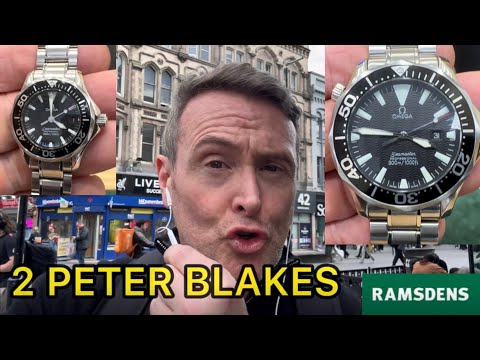 ENGLAND: GREY MARKET WATCH SHOPPING I FOUND 2 OMEGA PETER BLAKE WATCHES FOR SALE 2264.50 & 2284.50