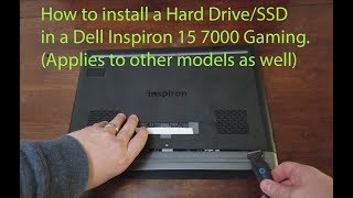 How to Install or replace a Hard Drive or SSD in Dell Inspiron 15 7000 Gaming